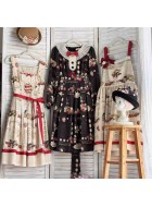 Miss Point Strawberry Pictorial Blouse Salopette JSK and One Piece(Reservation/2 Colours/Full Payment Without Shipping)